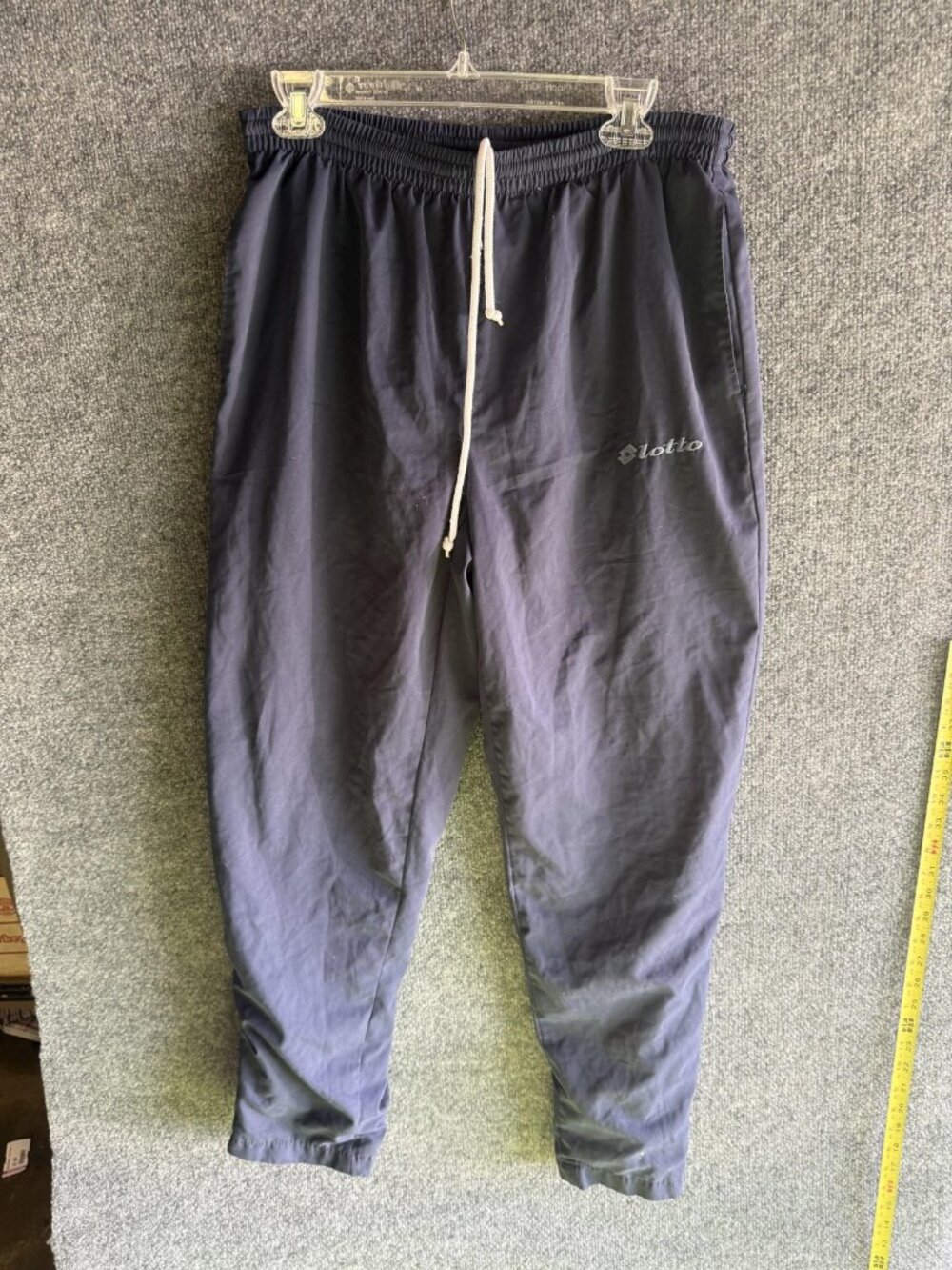 Vintage Lotto Track Pants Mens Medium Blue Tennis Italiano For Boris Becker 90s